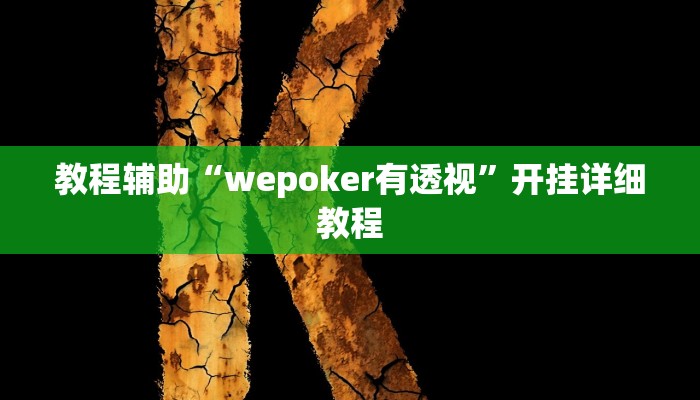 开挂器推荐“wepoker透视挂软件”开挂(透视)辅助教程
