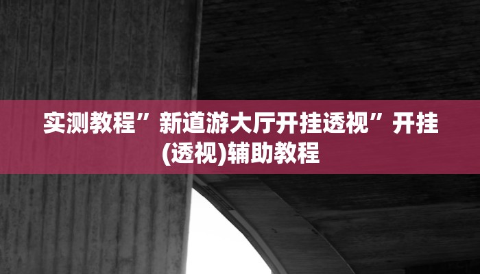 实测教程”新道游大厅开挂透视”开挂(透视)辅助教程 实测教程”新道游大厅开挂透视”开挂(透视)辅助教程