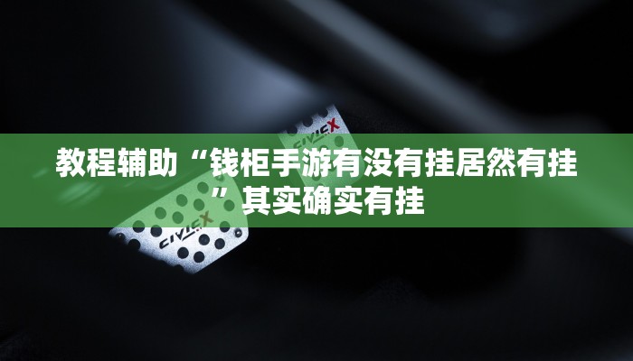 教程辅助“钱柜手游有没有挂居然有挂”其实确实有挂